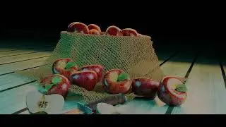 falling apple || blender works || realistic render || animation