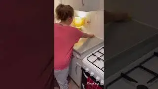 Early morning kitchen clean 