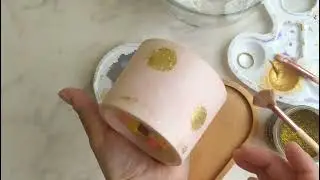 Декорирование подсвечника из гипса. Случайная идея.