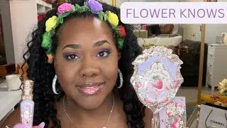 FLOWER KNOWS VIOLET💜 ROCOCO STRAWBERRY 🍓 COLLECTION REVIEW IS IT BROWN SKIN FRIENDLY... ✨️