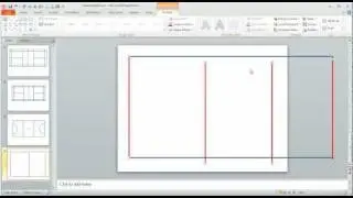 Step 1 in Using PowerPoint to draw a 'to-scale' netball court