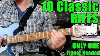 10 Classic Riffs! Only One Finger, John Mayer, Beatles, Nirvana, Chili Peppers, Aerosmith