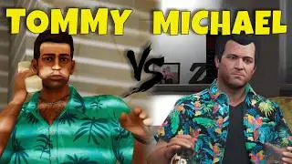 Tommy VS Michael - Definitive Edition Vice City vs GTA V (Side-by-side Comparison)