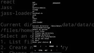 Built a terminal based file manager will the python#100daysofpython #100daysofcode