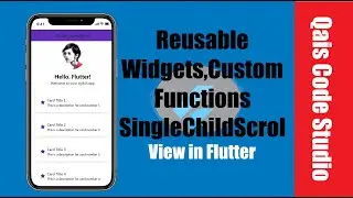 Flutter Reusable Widgets & Custom Functions Using SingleChildScrollView in Urdu |Basic to Advanced
