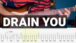 Drain You Nirvana Guitar Tab Cover Lesson Tutorial