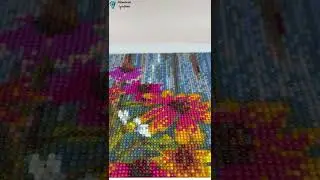 Алмазная мозаика - картина стразами Цветы