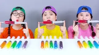 Rainbow Jelly Shooter Challenge Mukbang DONA DONA