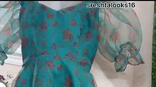 Organza frock cutting and stitching /frock cutting stitching /designing #viral #sreshtalooks