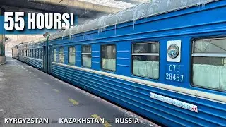 55 HOURS Across Central Asia to Siberia! A Freezing Train Journey from Kyrgyzstan to Russia