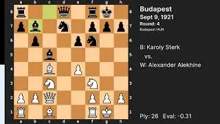 Sterk Raving Mad - Alexander Alekhine vs Karoly Sterk (Budapest 1921)
