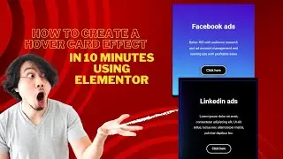 How to create a Hover card effect just using elementor in just 3 minutes