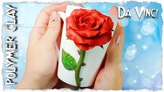 Роза из полимерной глины |как слепить розу | лепка розы
