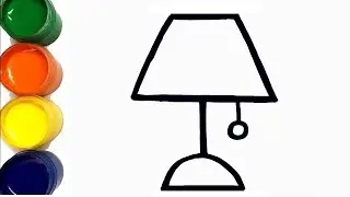 How to draw a Table lamp / Сурет салу Үстел шамы / Как нарисовать Настольную лампу