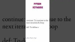 PYTHON KEYWORDS IN TELUGU 