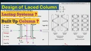 Design of Laced Column | Design of Lacing System | Design Procedure for Built up Column