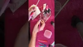 Free Hand Flower and Colour Fade Nail Art Design