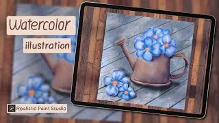 Watercolor illustration | Flowers | Realistic Paint Studio