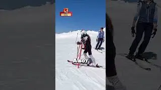 Эта Девочка Тренируется Кататься На Лыжах С Помощью Этого Крутого Тренажёра😳 #shorts