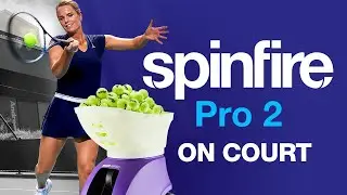 Spinfire Pro 2 Tennis Ball Machine - On Court