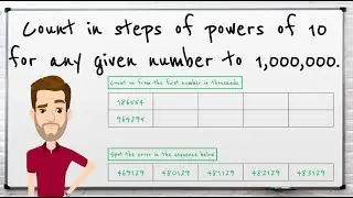 Year 5: Count in steps of powers of 10 for any given number up to 1,000,000.