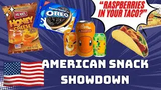 Tasting American Candy - what do UK kids think of it? Why are there RASPBERRIES IN THE TACOS?!