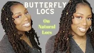 Distressed Butterfly Locs Tutorial on Real Locs | Loc Style #natural hair