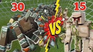 Ravagers vs Iron golams unlimited battle #minecraft #minecraftbattle#tranding