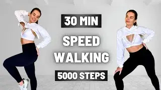 30 MIN FAST WALKING WORKOUT | 5000 Steps to Lose Weight at Home