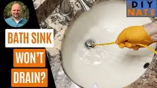 Easy Fix for Slow Draining Bath Sink! Using Plastic Zip to Unclog Sink!