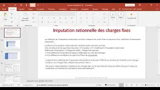 L'imputation rationnelle des charges fixes - cours avec exercice corrigé