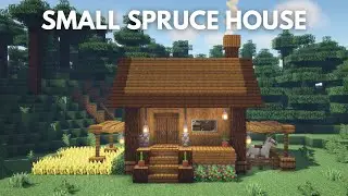 Minecraft: How to Build a Small Spruce House [Tutorial]