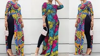How to Cut and Sew a Stylish Simple Pencil Dress with Long Side Slits| Beginners Friendly.