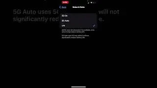 How to change back to LTE from 5g on iPhone