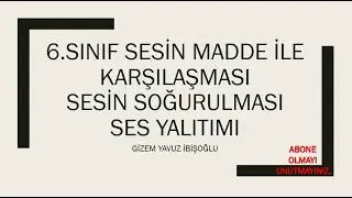 sesin madde ile karşılaşması sesin soğurulması ses yalıtımıı