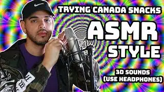 ASMR - WHISPERING , TAPPING , CHEWING , TINGLES , 3D SOUND | TRYING CANDA SNACKS | Thebrandonleecook