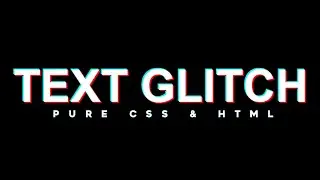 CSS Glitch Text Effect Tutorial. Text like tiktok effect tutorial. 