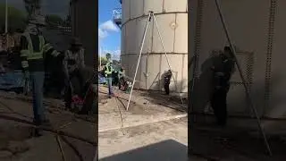 Ensayo de penetración estándar (SPT) con trípode  #ingenieríacivil