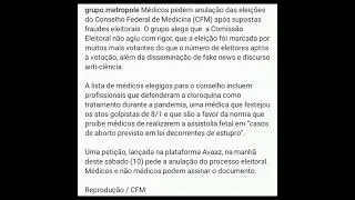 Médicos lançam petição que pede anulação da eleição de novos conselheiros do CFM