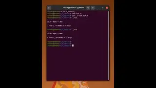 Simple program to convert days 