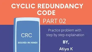 Cyclic Redundancy Check(CRC) - PART 02  solved example in Hindi | Computer Networks