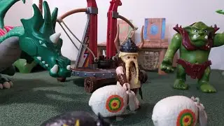 Playmobil Dragons and Knights - Troll - Great Dragon - Gobber the Belch with Sheep Sling