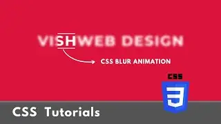 Text Blur Animation CSS Effect | HTML CSS 