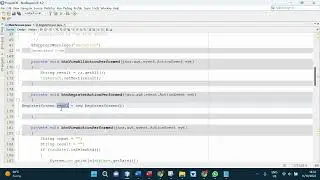 Netbeans Java application(GUI, OOP, DB): Part 6 Coding the GUI: Move from one screen to another