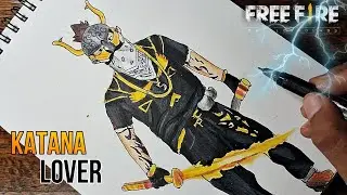 How To Draw Black Sakura And Black Hip Hop Bundle With Katana Free Fire Drawing