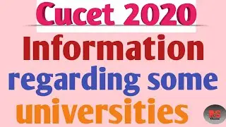 Information for different central universities ||Cucet 2020 || RS Classes