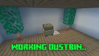 How to make a working dustbin in Minecraft every edition.  ( In hindi)