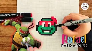 Como pintar a RAPHAEL de las TORTUGAS NINJA en PIXEL ART – Tutorial paso a paso 