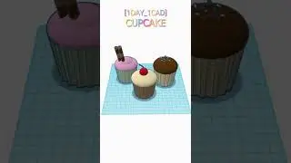 [1DAY_1CAD] CUPCAKE #shorts #tinkercad #project
