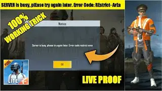 Pubg Mobile Lite Server is busy.please try again later. Error code: restrict area Problem Solved|
